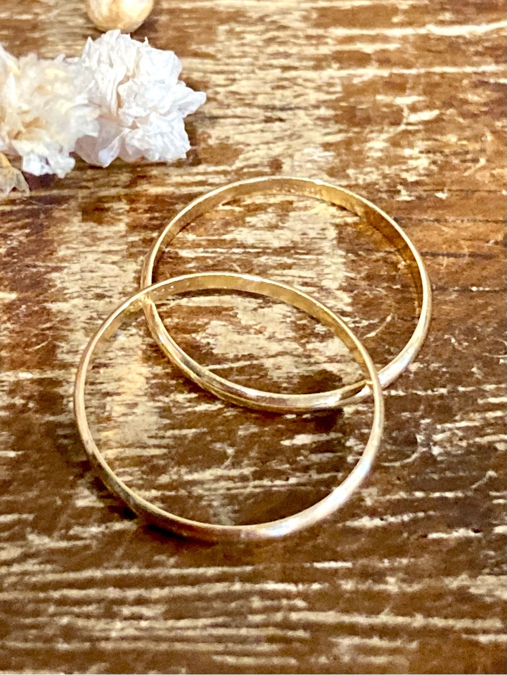 Pair of 10K Gold Baby Size Stacking Rings Princess Pride Creations